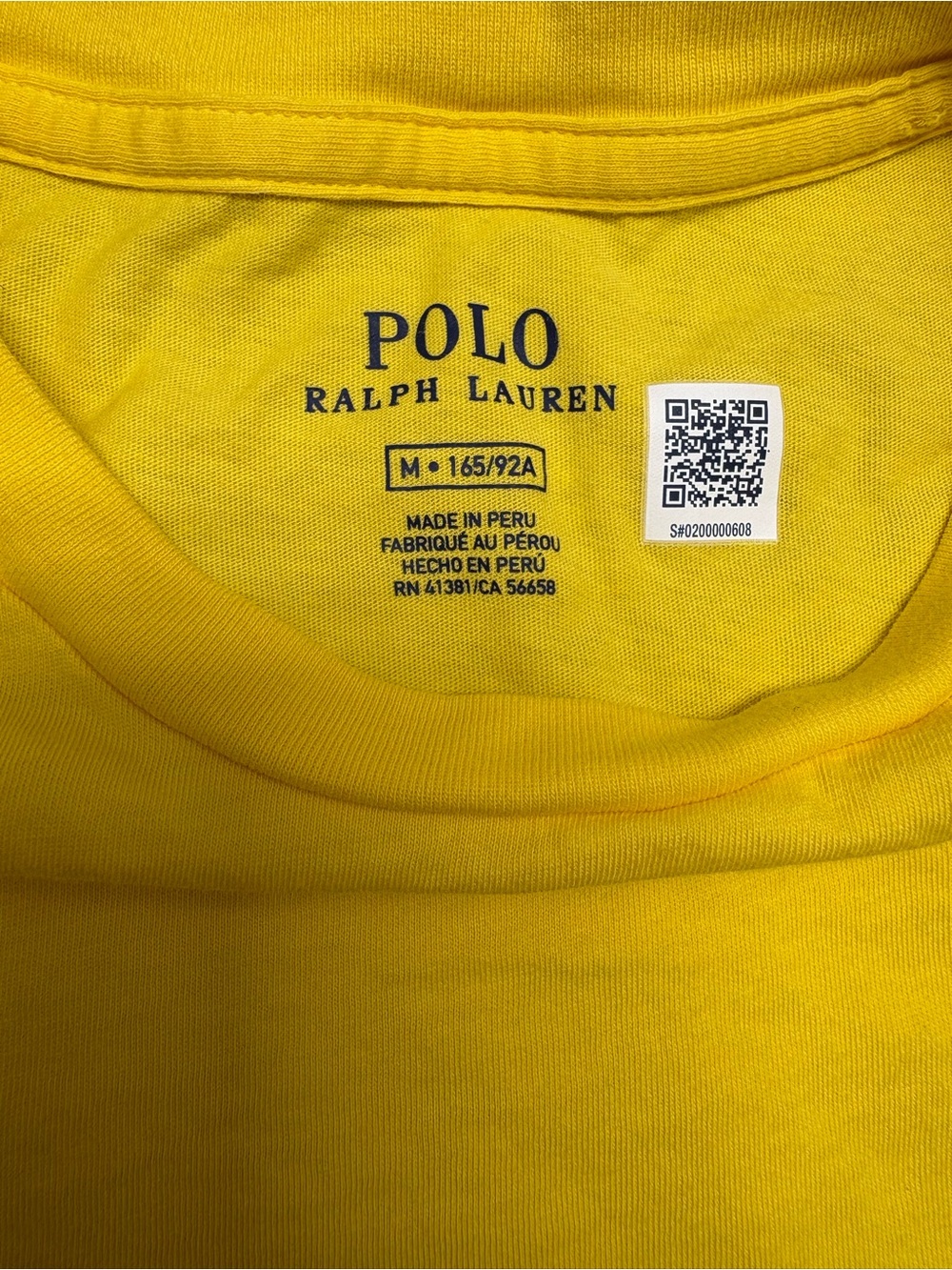 Polo by Ralph Lauren Bright Yellow Crewneck Tee with Blue Pony - Picture 2 of 6
